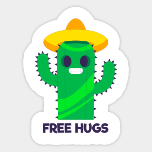 Free hugs - Cactus Sticker